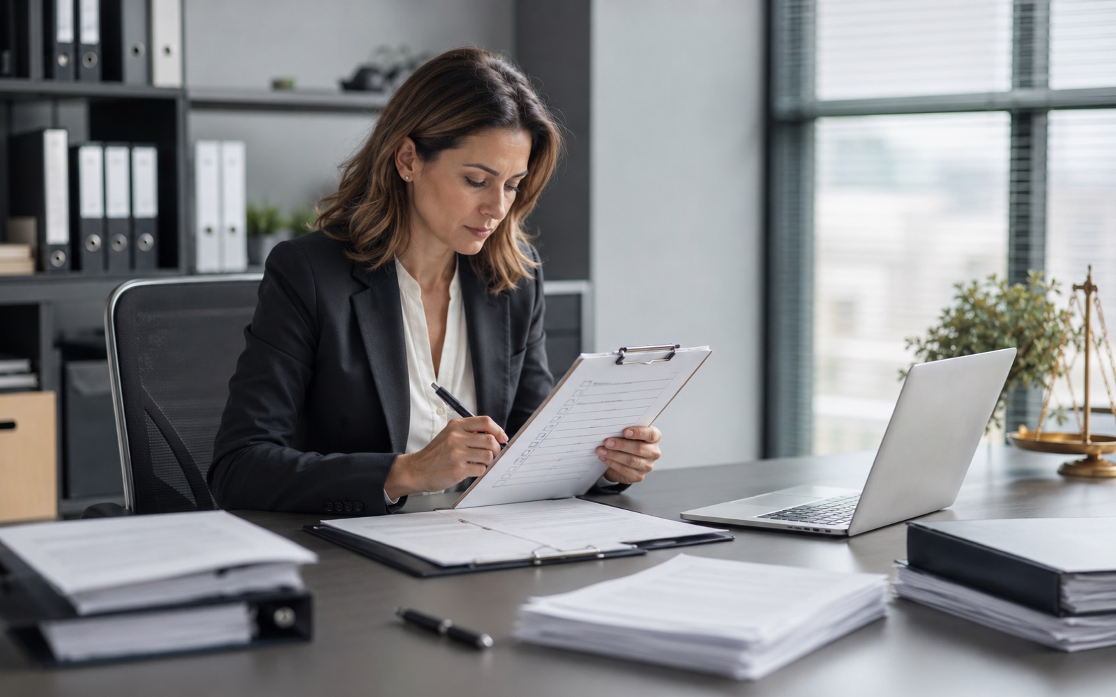 Visual editorial de checklist de cumplimiento laboral para Recursos Humanos