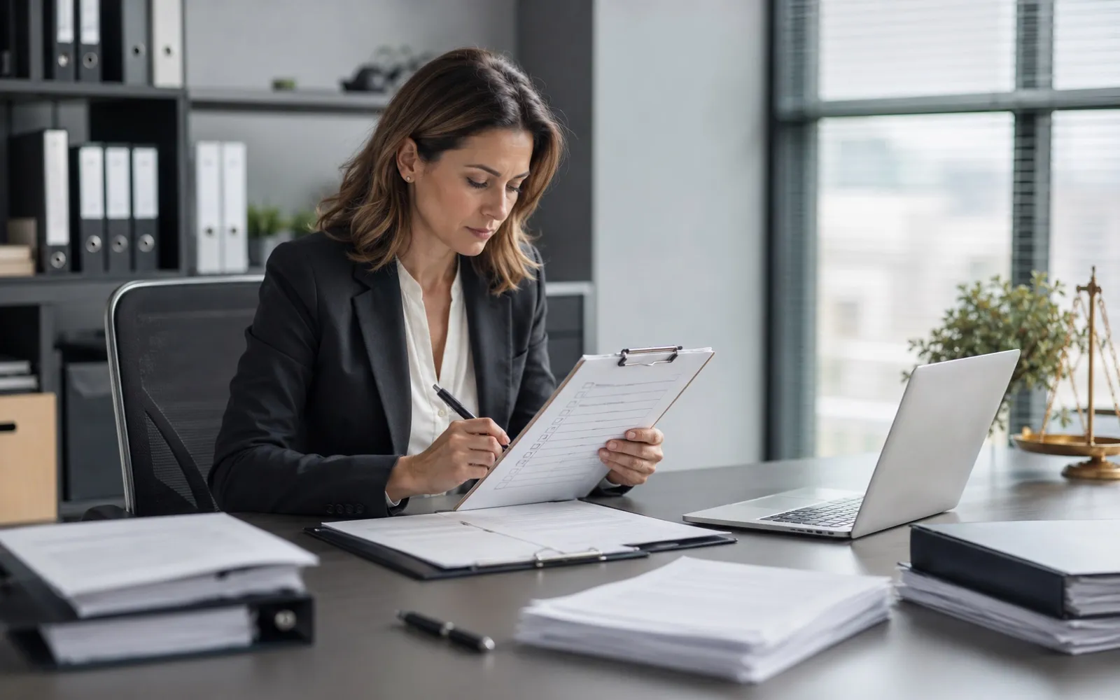 Visual editorial de checklist de cumplimiento laboral para Recursos Humanos