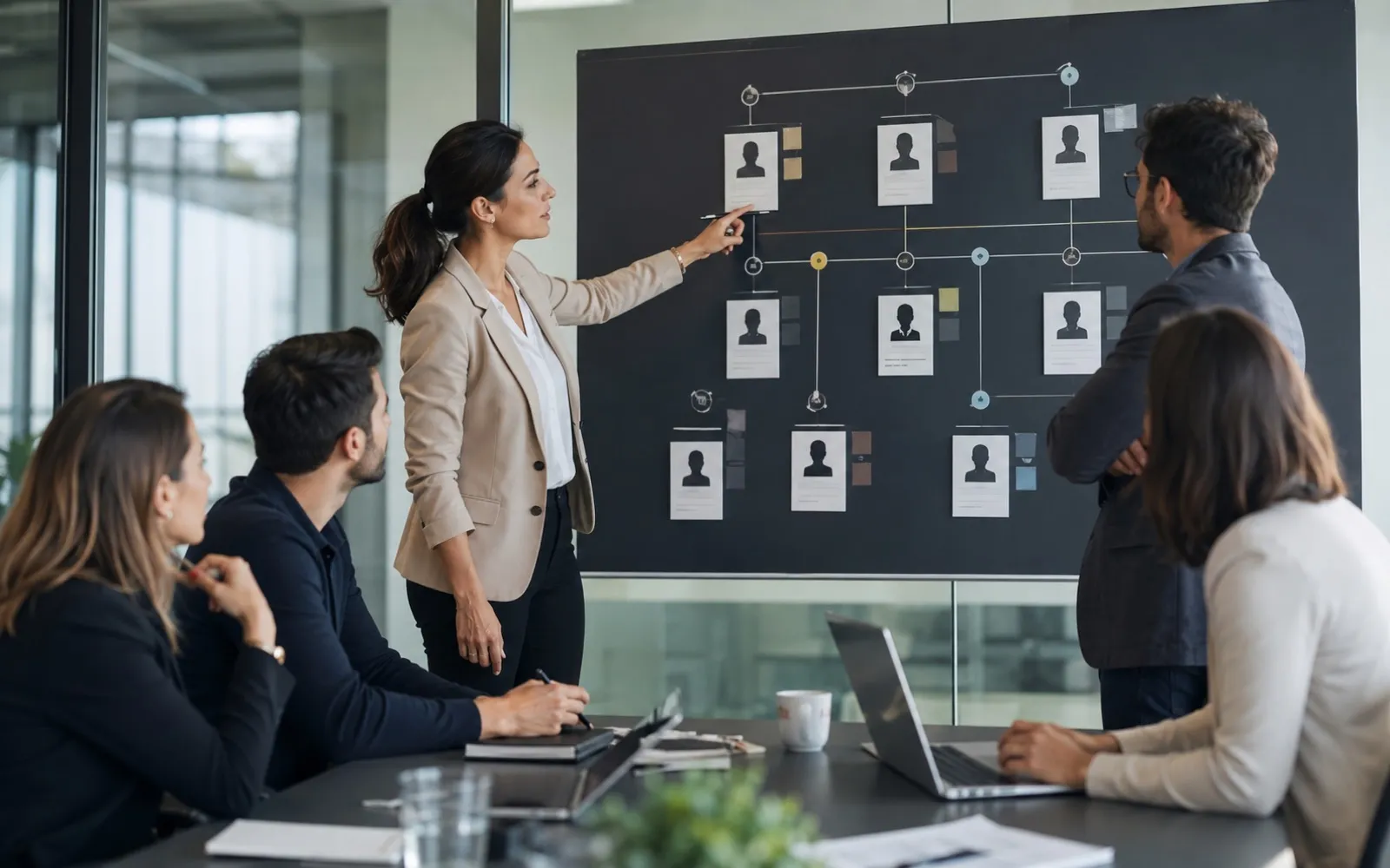 Visual editorial de estrategia de gestión de talento humano
